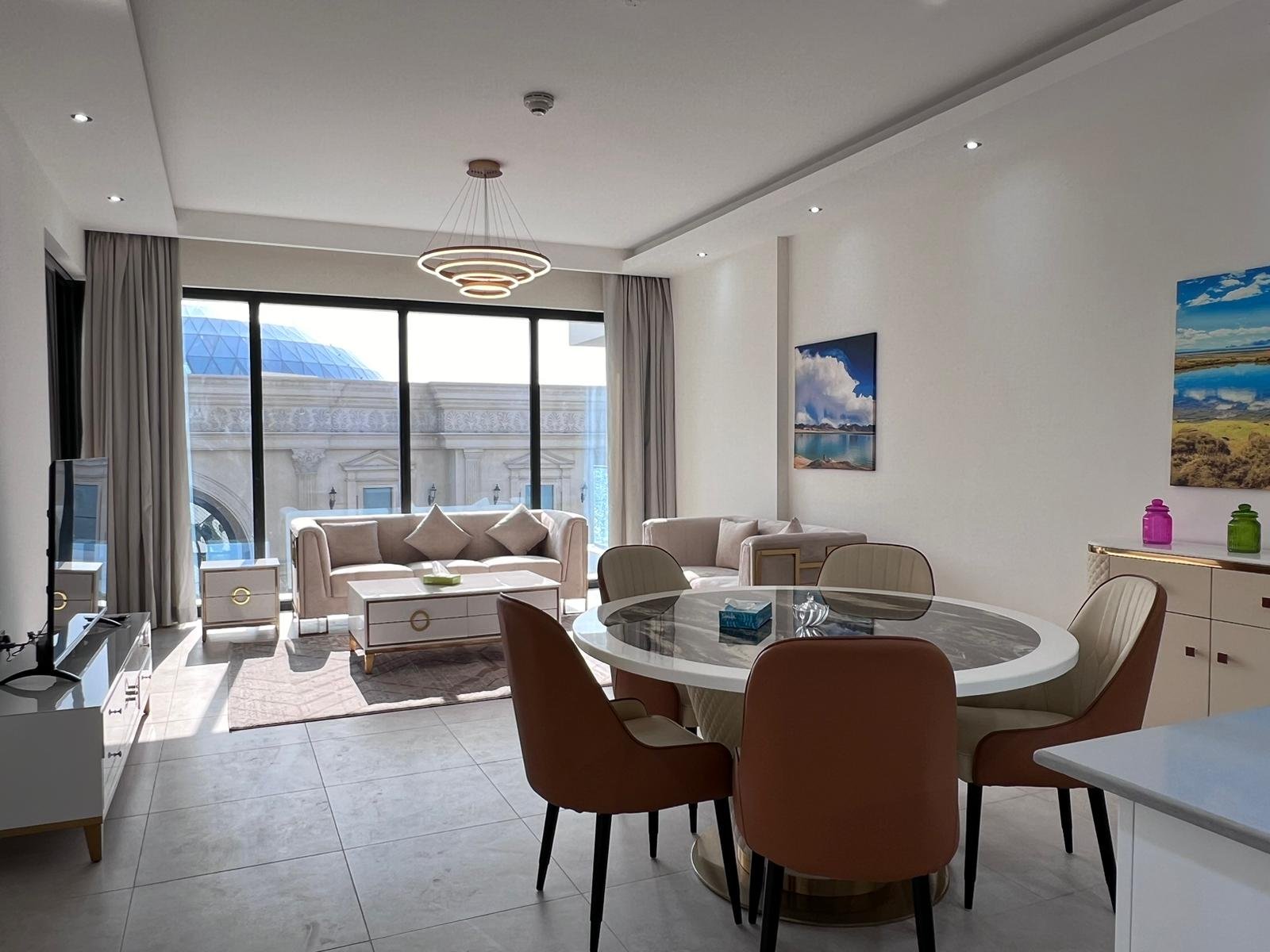 شقة غرفة وصالة بإطلالة على الفاندوم مول